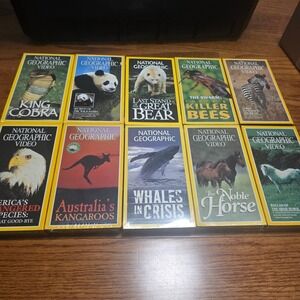 National Geographic Video VHS Lot of 10 Factory Sealed New Nature Documentary